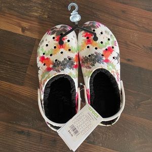 Kids Classic Marbled Tie Dye Lined Clog Crocs